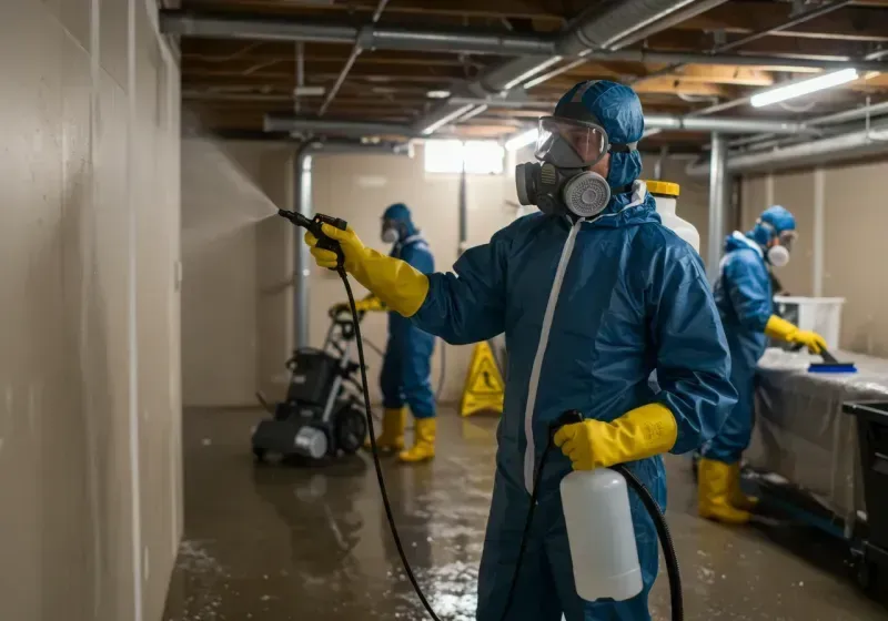 Basement Sanitization and Antimicrobial Treatment process in Crestview Hills, KY