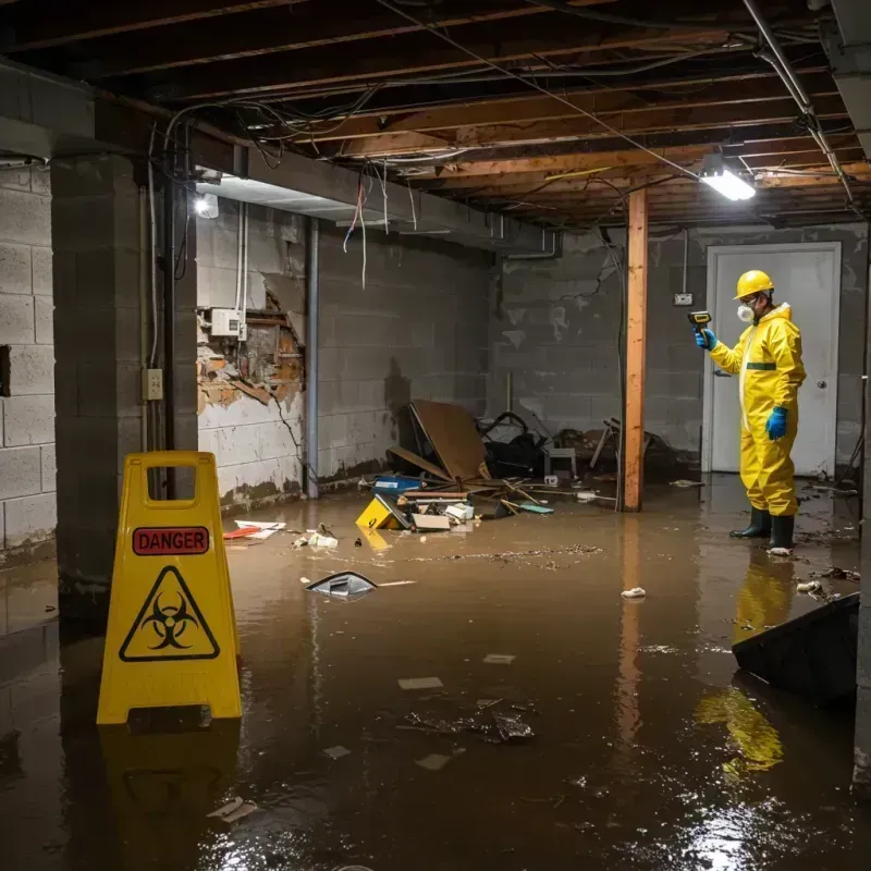 Flooded Basement Electrical Hazard in Crestview Hills, KY Property