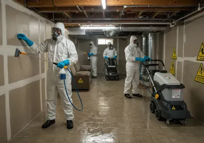 Basement Moisture Removal and Structural Drying process in Crestview Hills, KY